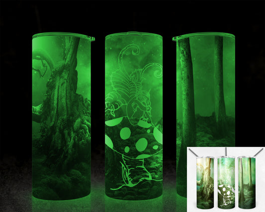 Fairy Glen 20oz Skinny Glow in the Dark Tumbler