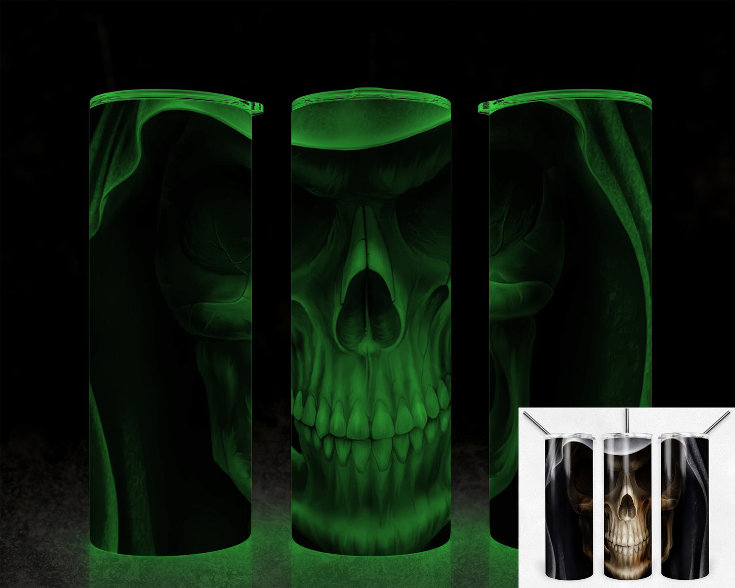 Reaper 20oz Skinny Glow in the Dark Tumbler