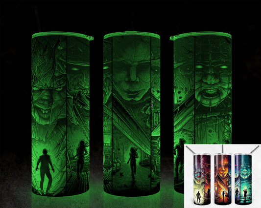 Classic Horror 20oz Skinny Glow in the Dark Tumbler