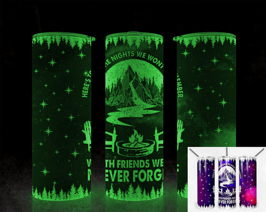 Here's to the Nights 20oz Skinny Glow in the Dark Tumbler