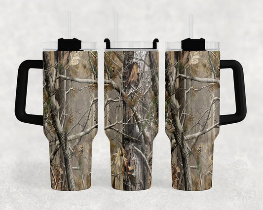 Natural Camo -  40oz Tumbler w/ Handle
