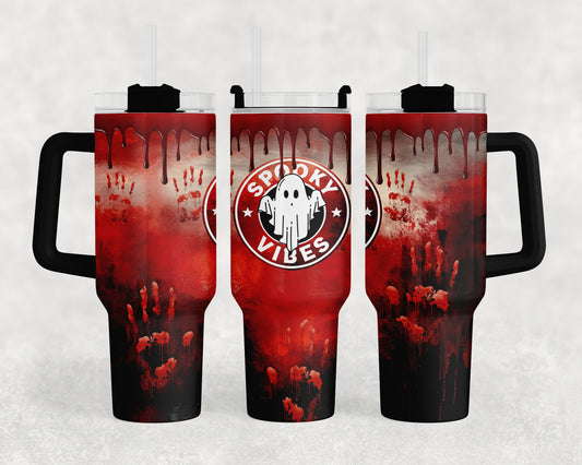 Spooky Vibes -  40oz Tumbler w/ Handle