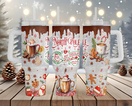 North Pole Hot Chocolate -  40oz Tumbler w/ Handle
