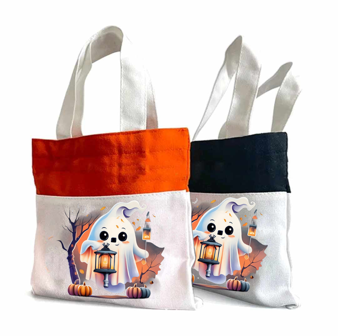 Little Ghost #1 - Halloween Tote Bag 14" x 16"
