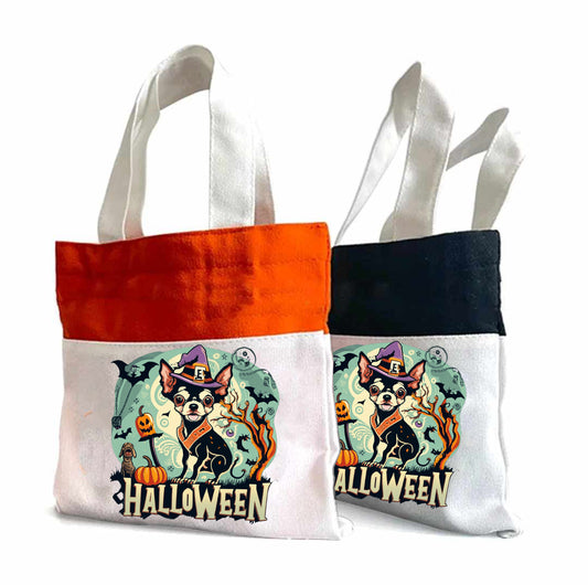 Halloween Chihuahua - Halloween Tote Bag 14" x 16"