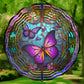 Stained Glass Butterflies 10" Wind Spinner