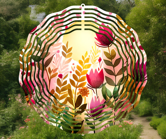 Abstract Roses 10" Wind Spinner