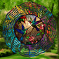 Stained Glass Hummingbirds 10" Wind Spinner