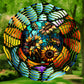 Stained Glass Sunflowers 10" Wind Spinner