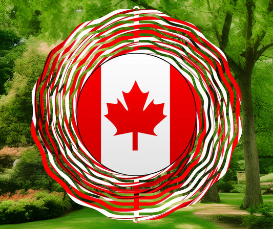 Canada Swirl 10" Wind Spinner