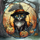 Black Cat Halloween 10" Wind Spinner