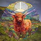 Stained Glass Highland Cow #1 10" Wind Spinner