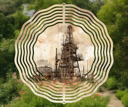 Vintage Oil 10" Wind Spinner