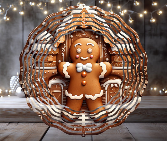 Gingerbread 10" Wind Spinner