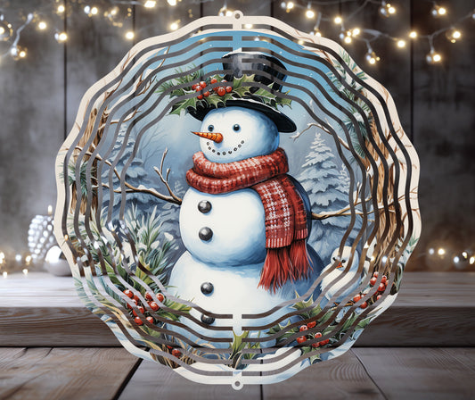 Jolly Snowman 10" Wind Spinner